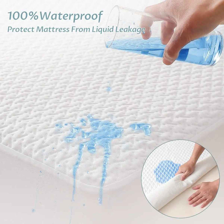 Waterproof Cooling Mattress Protector | Breathable, Noiseless Deep Pocket Fit - BETTER SLEEP - Canada's Premium Weighted Blanket