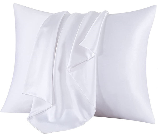 NEW! Better Sleep Silk Pillowcase - Get Younger While You Sleep! - Queen (20''x30'') X 1 -White