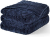 SHERPA WEIGHTED BLANKET - New! - 48'' x 72'' -Navy Blue