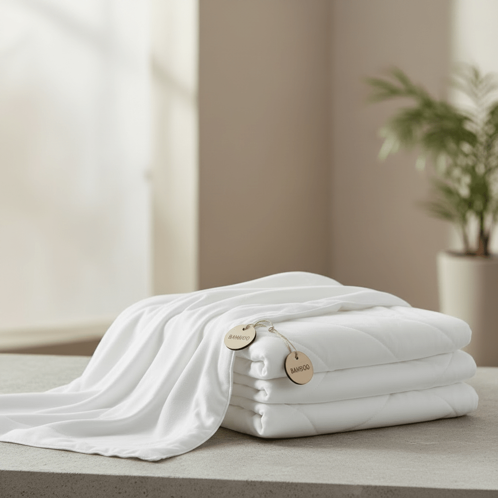 100% BAMBOO COOLING WEIGHTED BLANKET DUVET COVER - Twin 48x72 -White