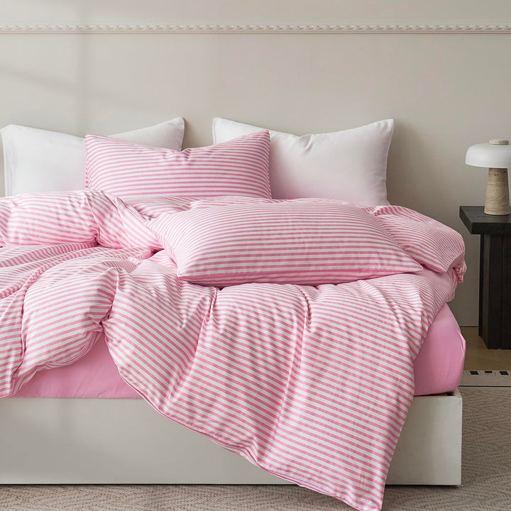 NEW! Cloud Stripe 100% Cotton Duvet Cover Set