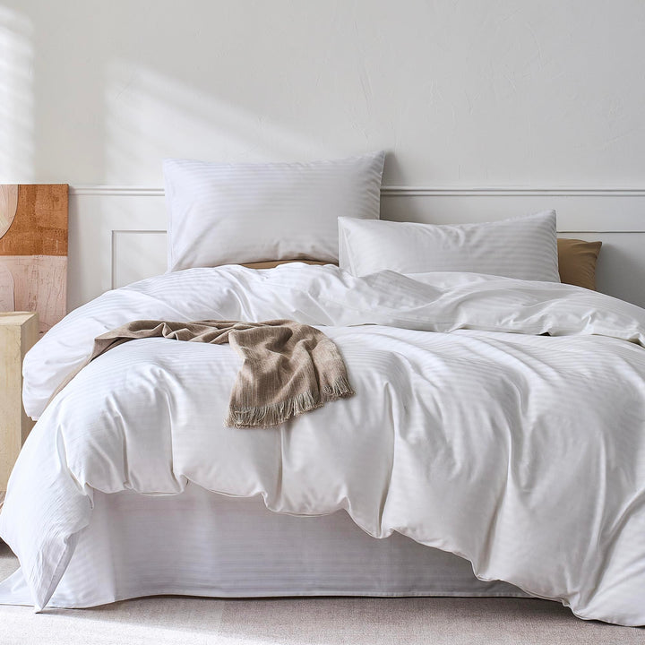 NEW! Cloud Stripe 100% Cotton Duvet Cover Set