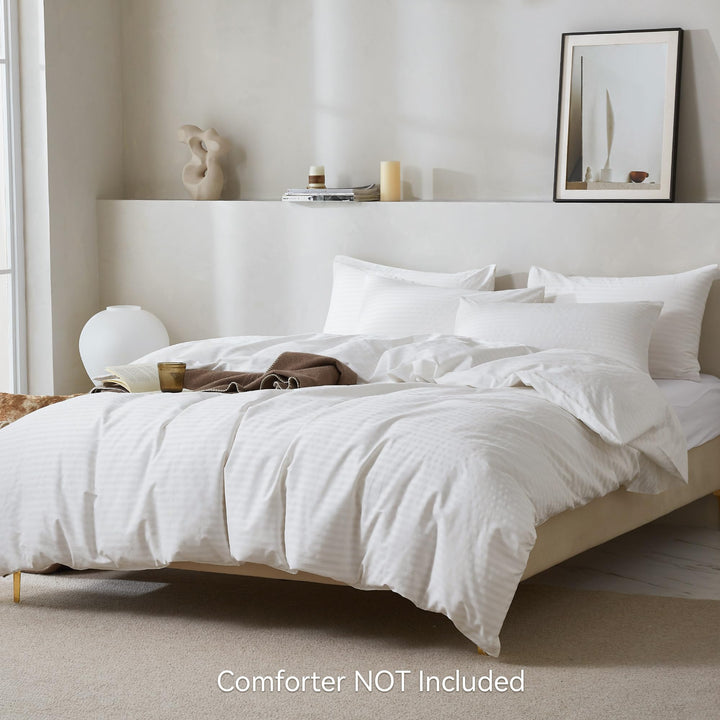 NEW! Cloud Stripe 100% Cotton Duvet Cover Set