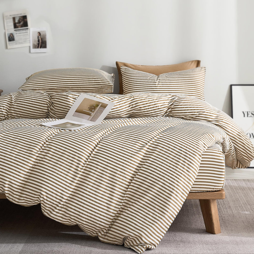 NEW! Cloud Stripe 100% Cotton Duvet Cover Set