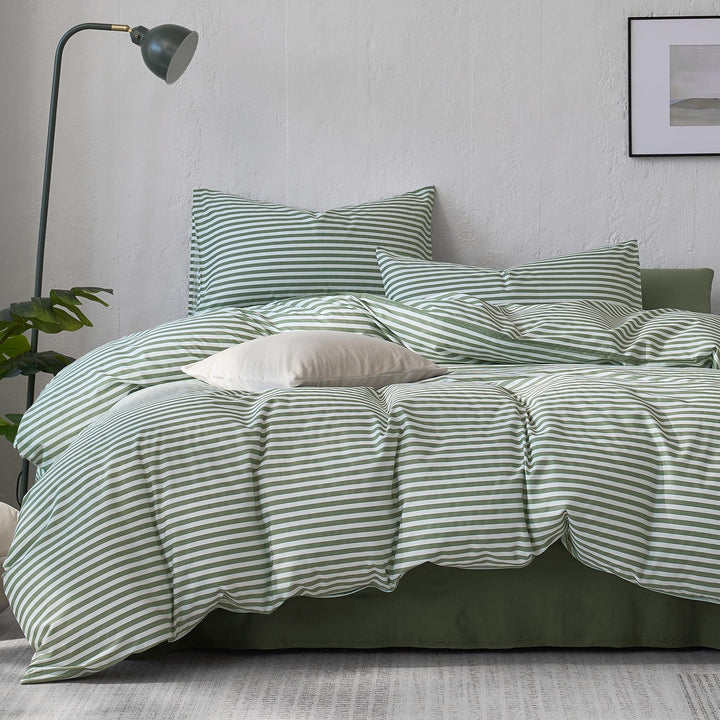 NEW! Cloud Stripe 100% Cotton Duvet Cover Set