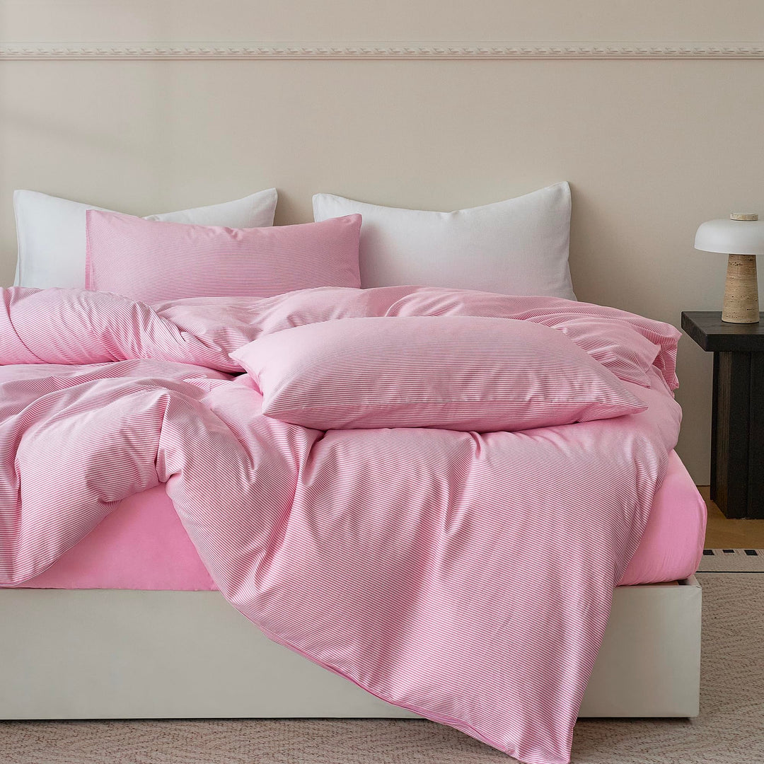 NEW! Cloud Stripe 100% Cotton Duvet Cover Set