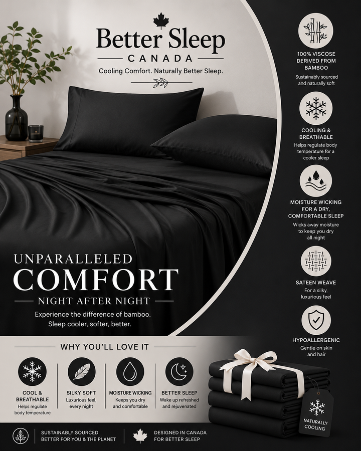 Better Sleep Cooling Bamboo Sheets – 100% Bamboo for Hot Sleepers