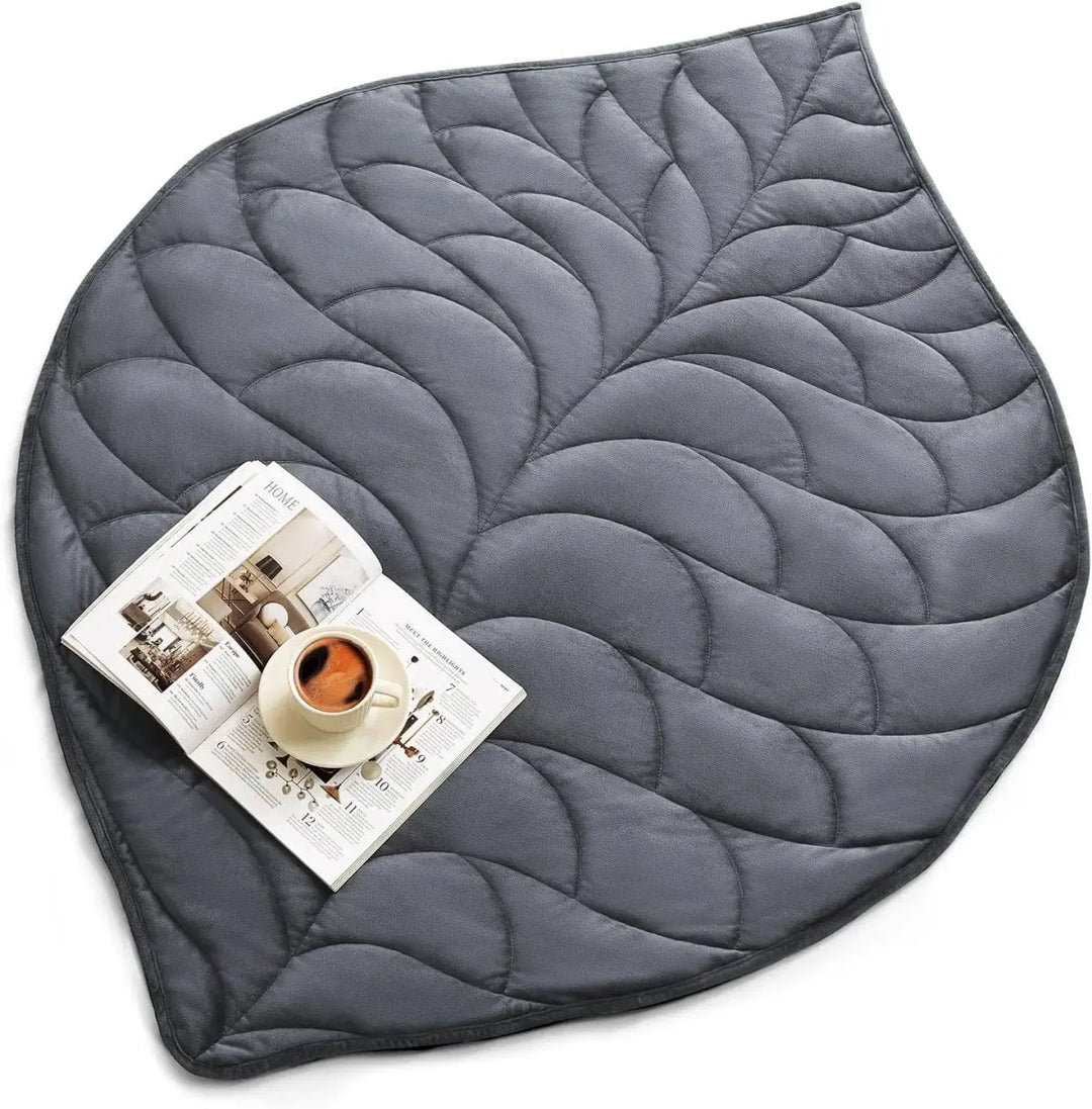 Weighted Lap Blanket 7 lbs 41" x 53", Small Weighted Blanket for Adults - Grey - 