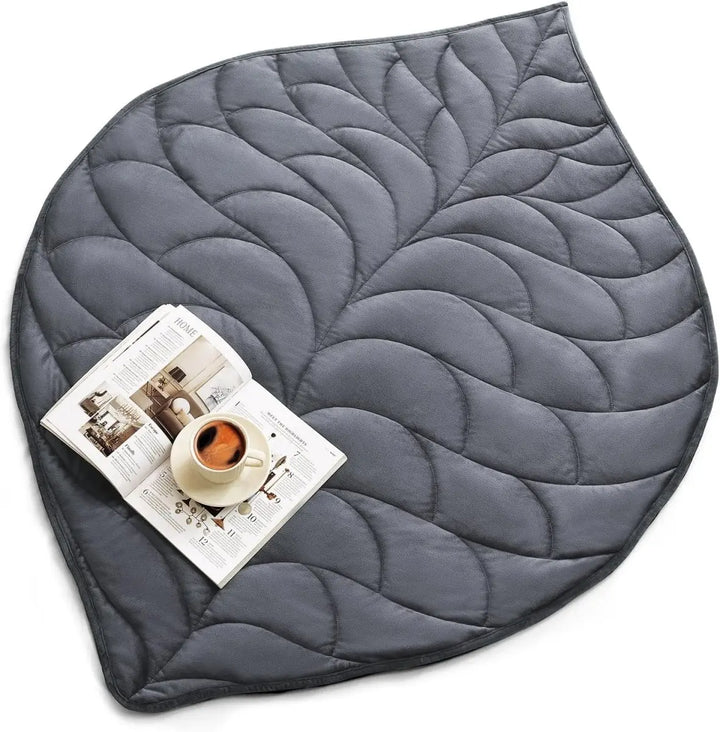 Weighted Lap Blanket 7 lbs 41" x 53", Small Weighted Blanket for Adults - Grey - 