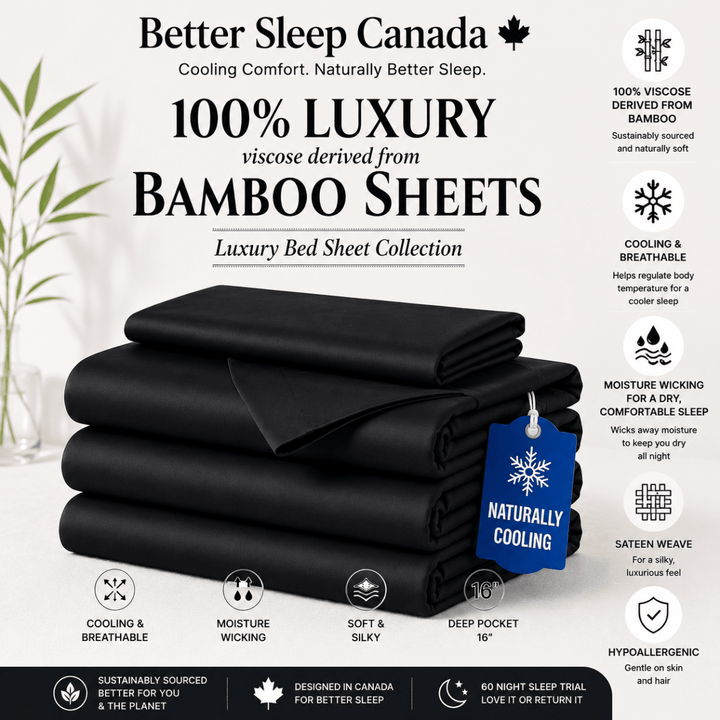 Better Sleep Cooling Bamboo Sheets – 100% Bamboo for Hot Sleepers - Twin - Berry