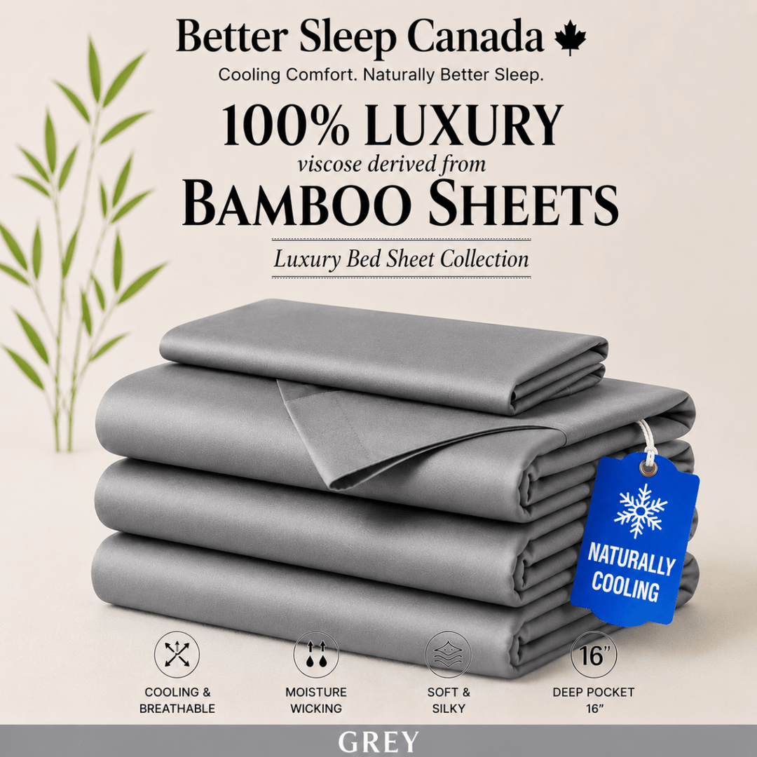 Better Sleep Cooling Bamboo Sheets – 100% Bamboo for Hot Sleepers - Twin - Dark Grey