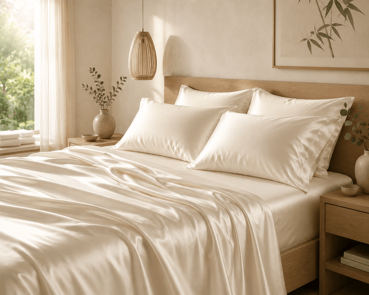 Better Sleep Cooling Bamboo Sheets – 100% Bamboo for Hot Sleepers - Twin - White Cloud