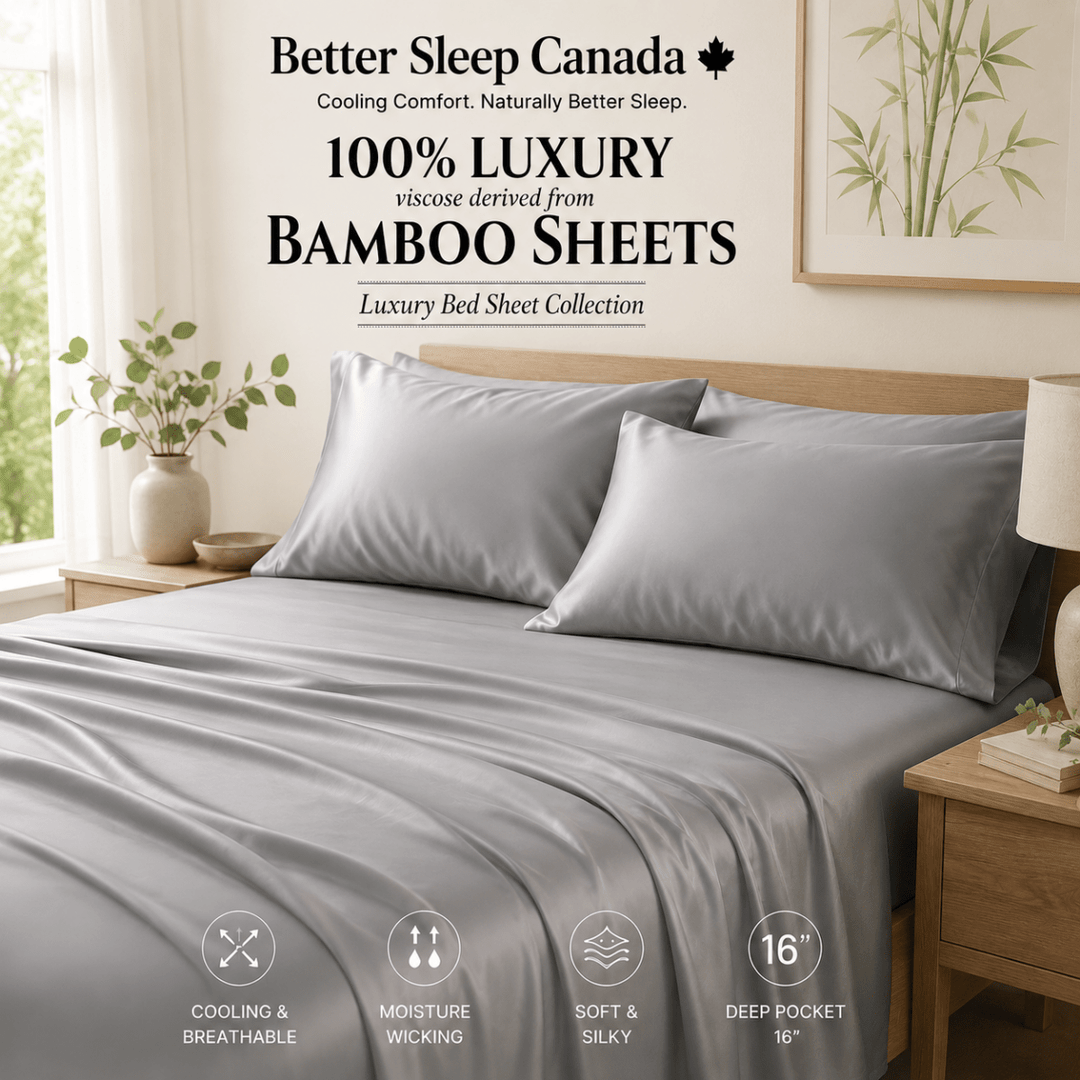 Better Sleep Cooling Bamboo Sheets – 100% Bamboo for Hot Sleepers - Twin - White Cloud