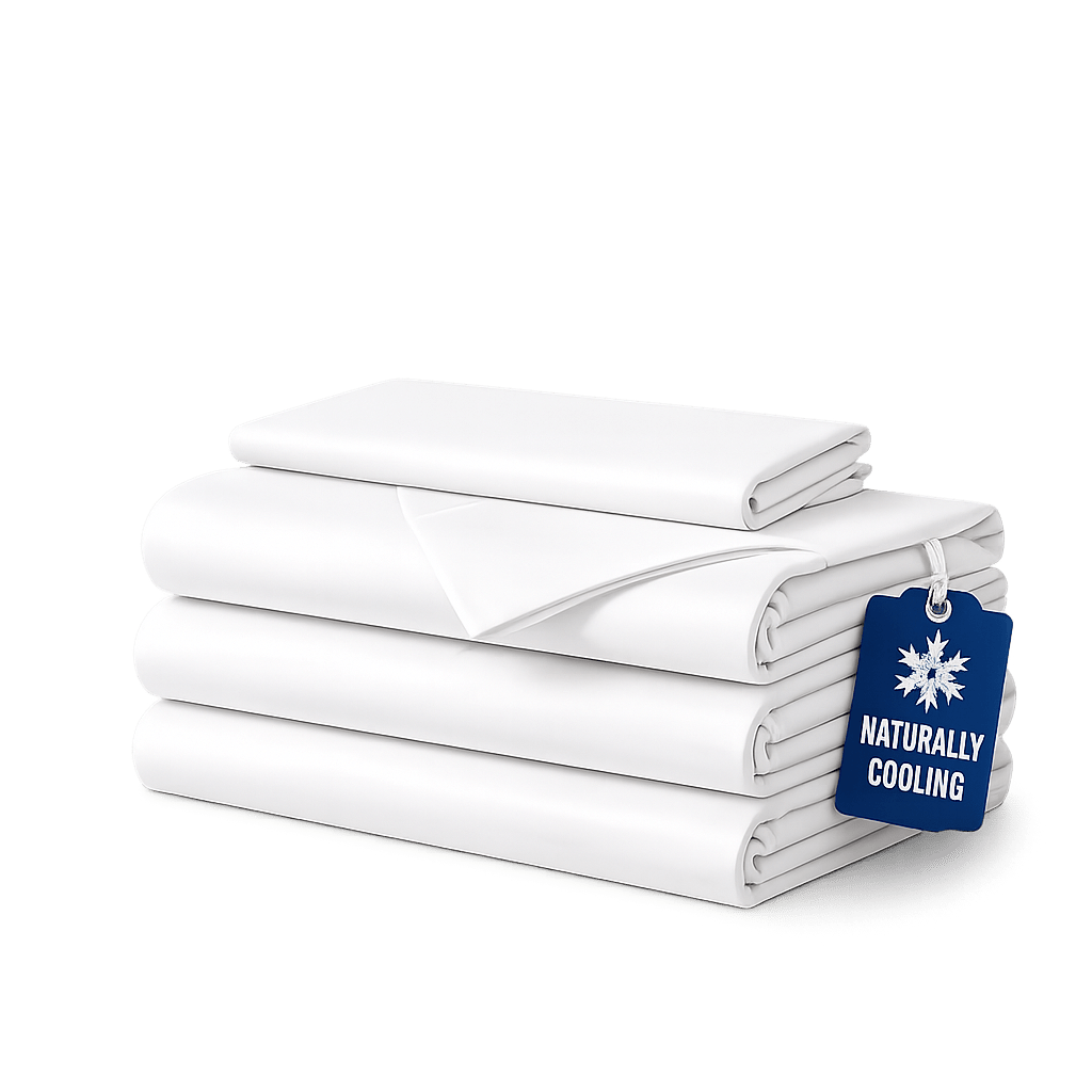 Better Sleep Cooling Bamboo Sheets – 100% Bamboo for Hot Sleepers - Twin - White Cloud