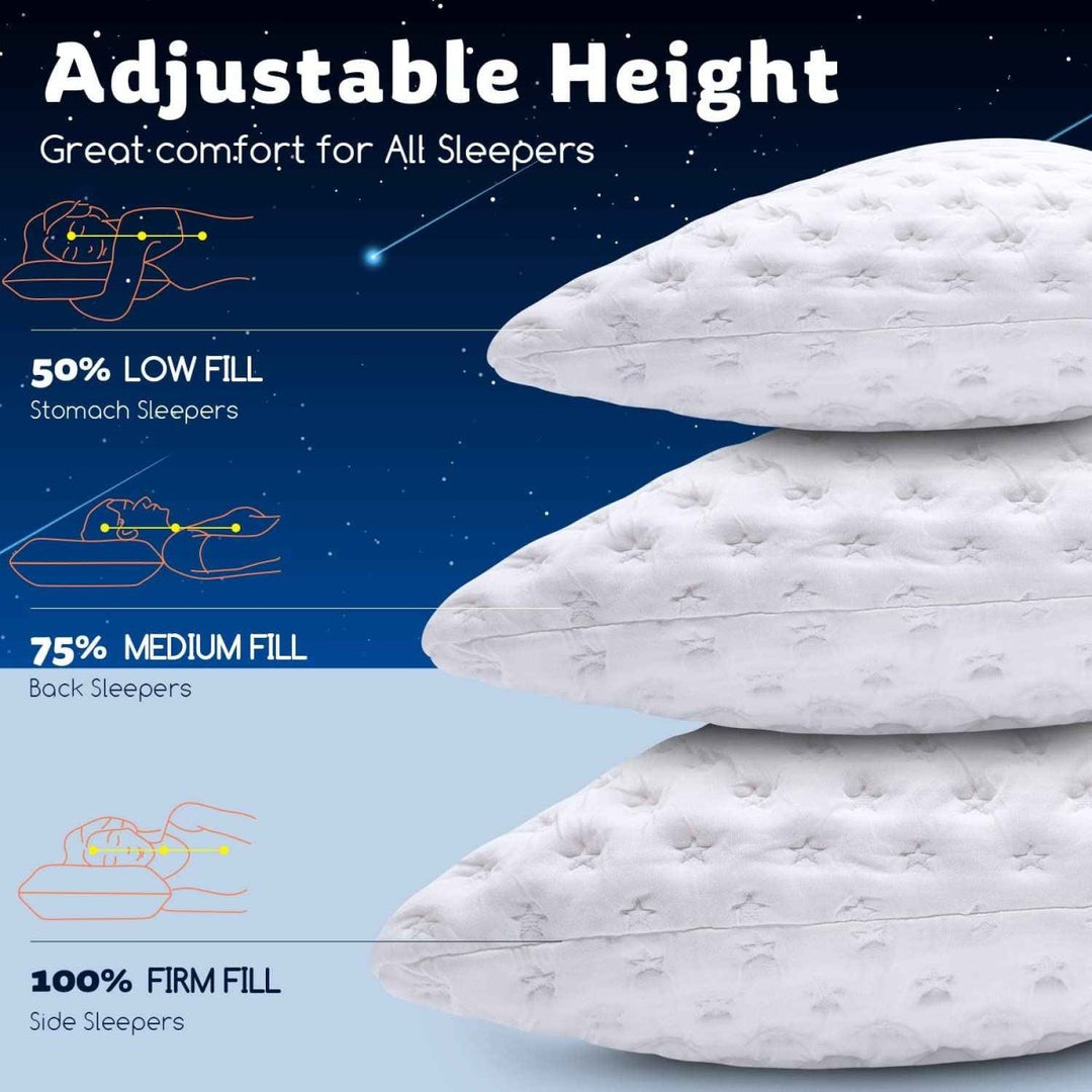 Cooling Side Sleeper Pillow for Neck and Shoulder - Queen 20'' x 30'' - Single Pillow