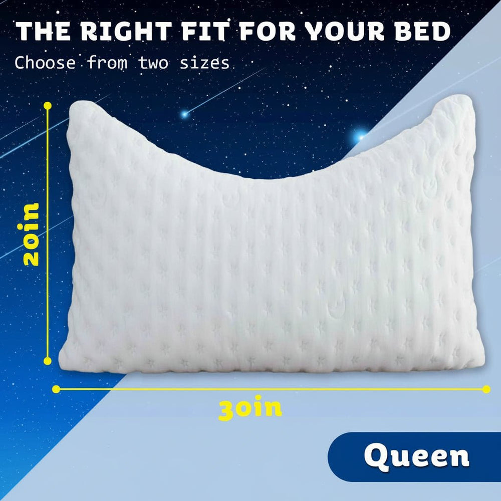 Cooling Side Sleeper Pillow for Neck and Shoulder - Queen 20'' x 30'' - Single Pillow