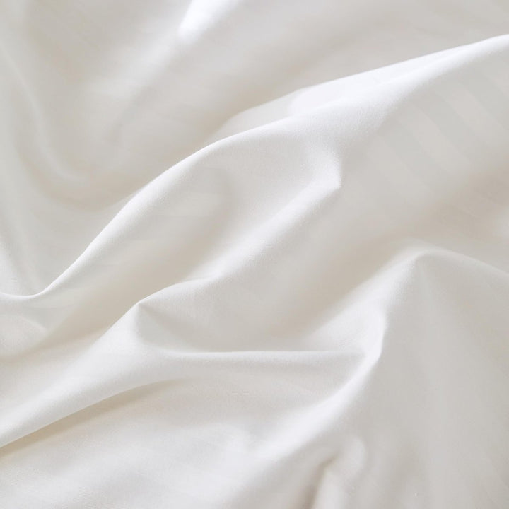 NEW! Cloud Stripe 100% Cotton Duvet Cover Set - Queen (80"×87") -Cloud Stripe - Sage Green/ White
