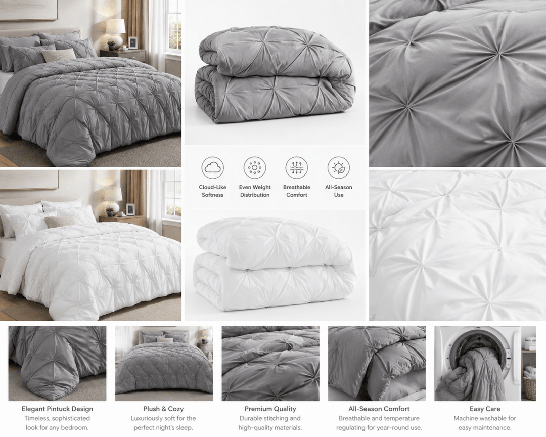 NEW! CloudHug™ Hybrid Weighted Blanket - Queen -Grey
