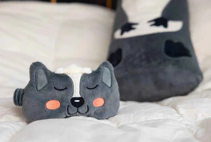 NEW! Manimo® Sleepies™ Sleep Mask – Calming Light - Blocking Mask for Kids - Pétunia the Skunk - 