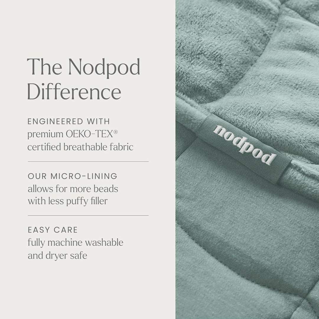 Nodpod Body - Compact Weighted Blanket I Perfect for Relaxation, Sleeping & Travel - Rose - 