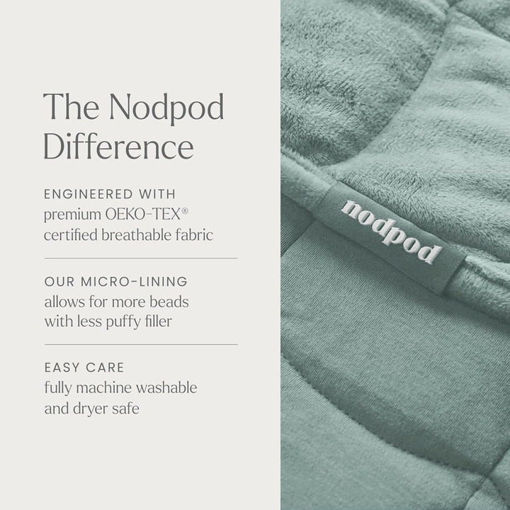 Nodpod Body - Compact Weighted Blanket I Perfect for Relaxation, Sleeping & Travel - Rose - 