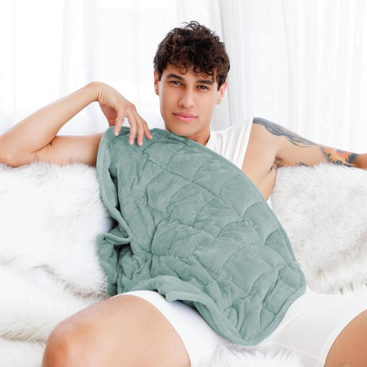 Nodpod Body - Compact Weighted Blanket I Perfect for Relaxation, Sleeping & Travel - Rose - 