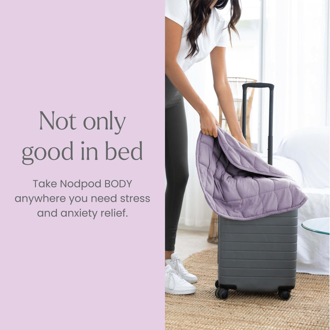 Nodpod Body - Compact Weighted Blanket I Perfect for Relaxation, Sleeping & Travel - Wisteria - 