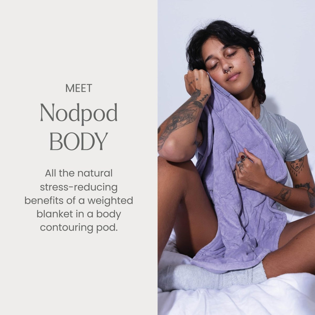 Nodpod Body - Compact Weighted Blanket I Perfect for Relaxation, Sleeping & Travel - Wisteria - 