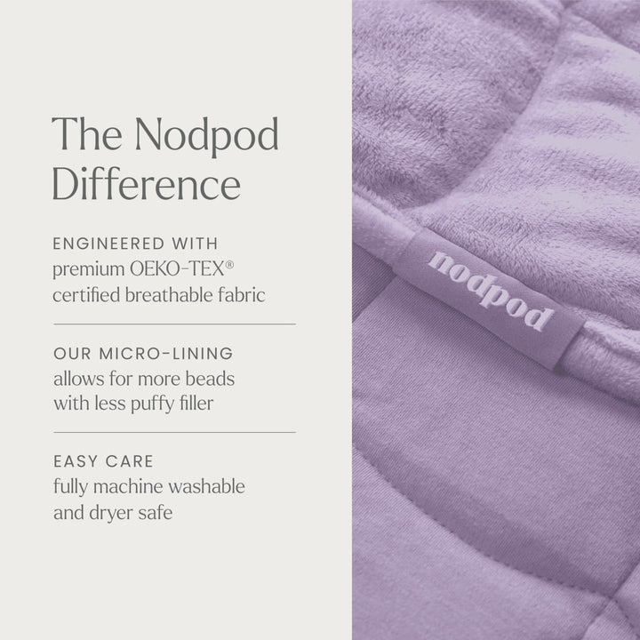 Nodpod Body - Compact Weighted Blanket I Perfect for Relaxation, Sleeping & Travel - Wisteria - 