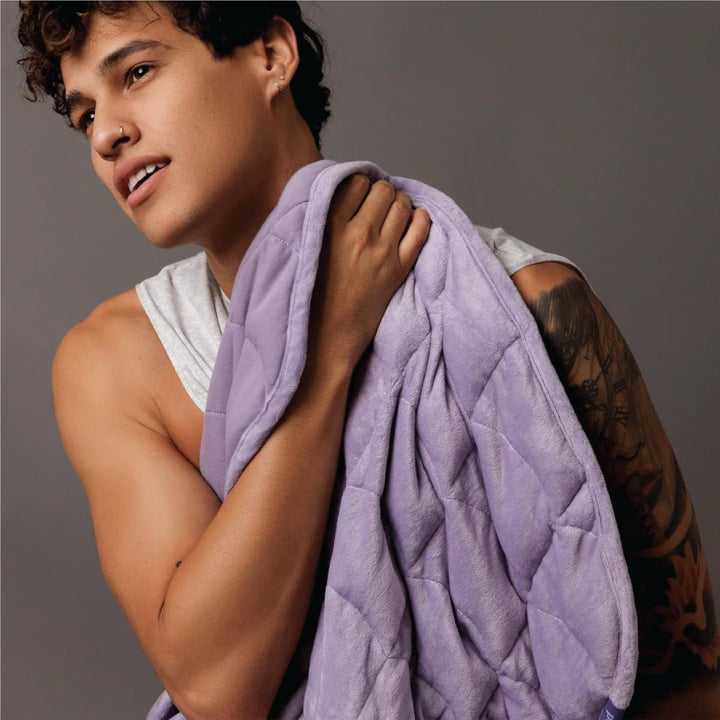 Nodpod Body - Compact Weighted Blanket I Perfect for Relaxation, Sleeping & Travel - Wisteria - 