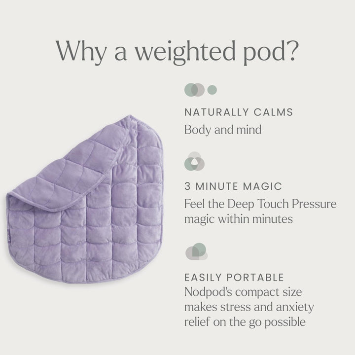 Nodpod Body - Compact Weighted Blanket I Perfect for Relaxation, Sleeping & Travel - Wisteria - 