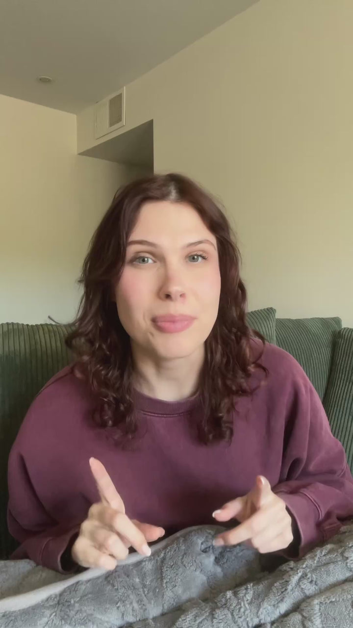 NEW! Sherpa Fleece Weighted Blanket with Ribbed Stripes