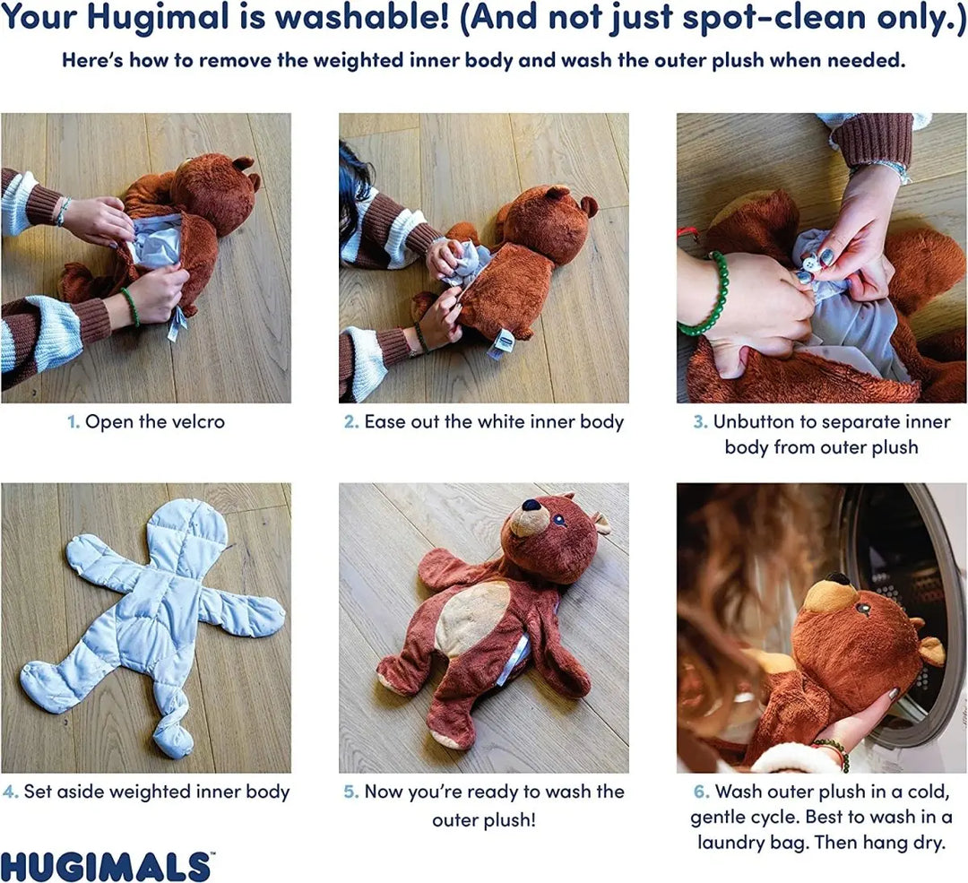Hugimals™ Weighted Stuffed Animal - Calming weighted hugs for kids, teens and adults - Emory The Elephant -