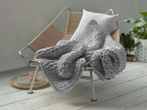 KNIT COUVERTURE LESTÉE APAISANTE - rafraîchissante Couverture lestée apaisante made from Organic coton - 42x72 15 lbs ou 60x80 20 lbs - Plusieurs couleurs disponibles - BLANC -42'' x 72''15 lbs