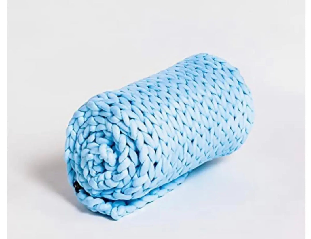 KNIT COUVERTURE LESTÉE APAISANTE - rafraîchissante Couverture lestée apaisante made from Organic coton - 42x72 15 lbs ou 60x80 20 lbs - Plusieurs couleurs disponibles - Asteroid Gris (Dark Gris-42'' x 72''15 lbs