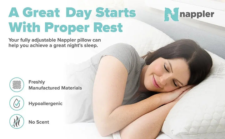 Nappler Luxury Adjustable Shredded Memory Foam Pillow (Queen) - 1 x Queen -