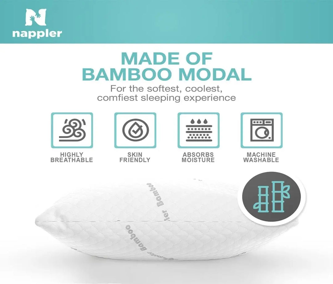 Nappler Luxury Adjustable Shredded Memory Foam Pillow (Queen) - 1 x Queen -