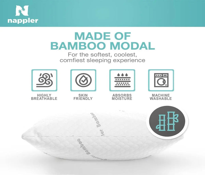 Nappler Luxury Adjustable Shredded Memory Foam Pillow (Queen) - 1 x Queen -