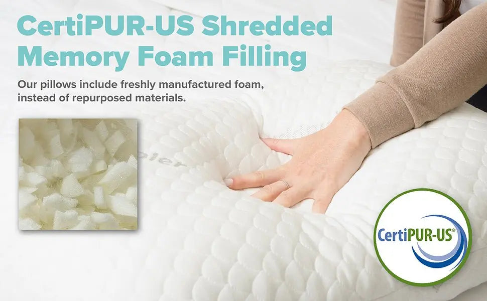 Nappler Luxury Adjustable Shredded Memory Foam Pillow (Queen) - 1 x Queen -
