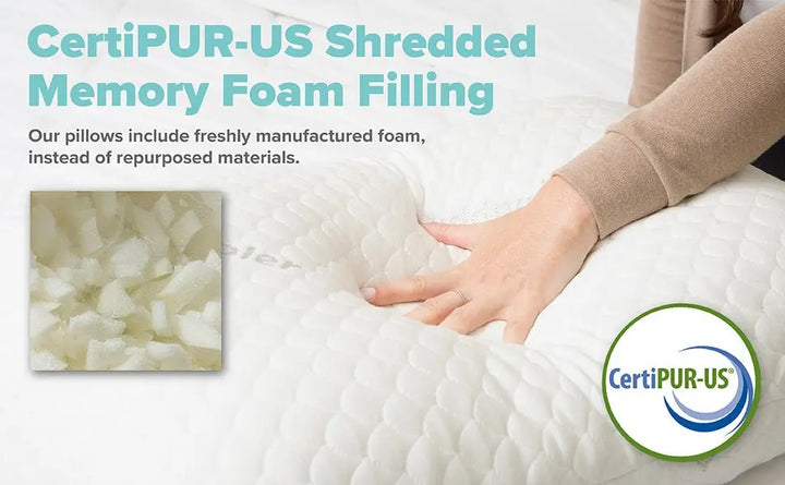 Nappler Luxury Adjustable Shredded Memory Foam Pillow (Queen) - 1 x Queen -
