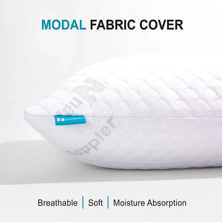 Nappler Luxury Adjustable Shredded Memory Foam Pillow (Queen) - 1 x Queen -