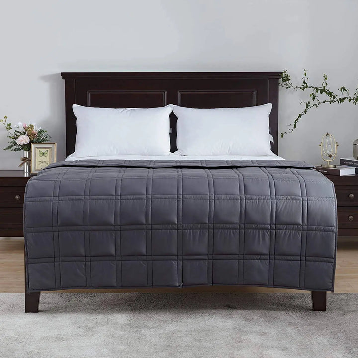 PREMIUM SET FOR CHILLY SLEEPERS - Grey -Twin - 48'' x 72'' (15 lbs)