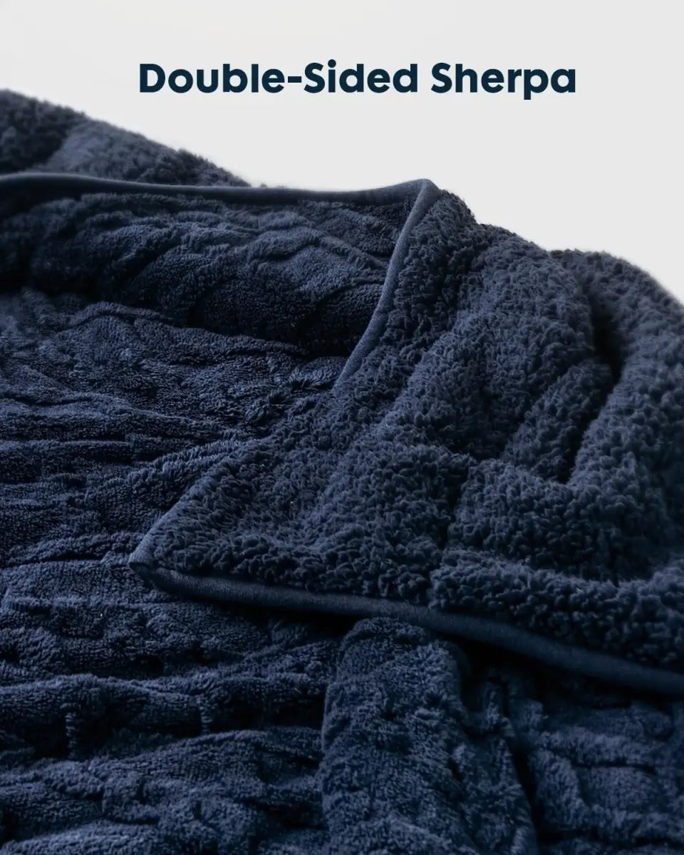 SHERPA COUVERTURE LESTÉE APAISANTE - Nouveau ! - 48'' x 72'' - Gris foncé