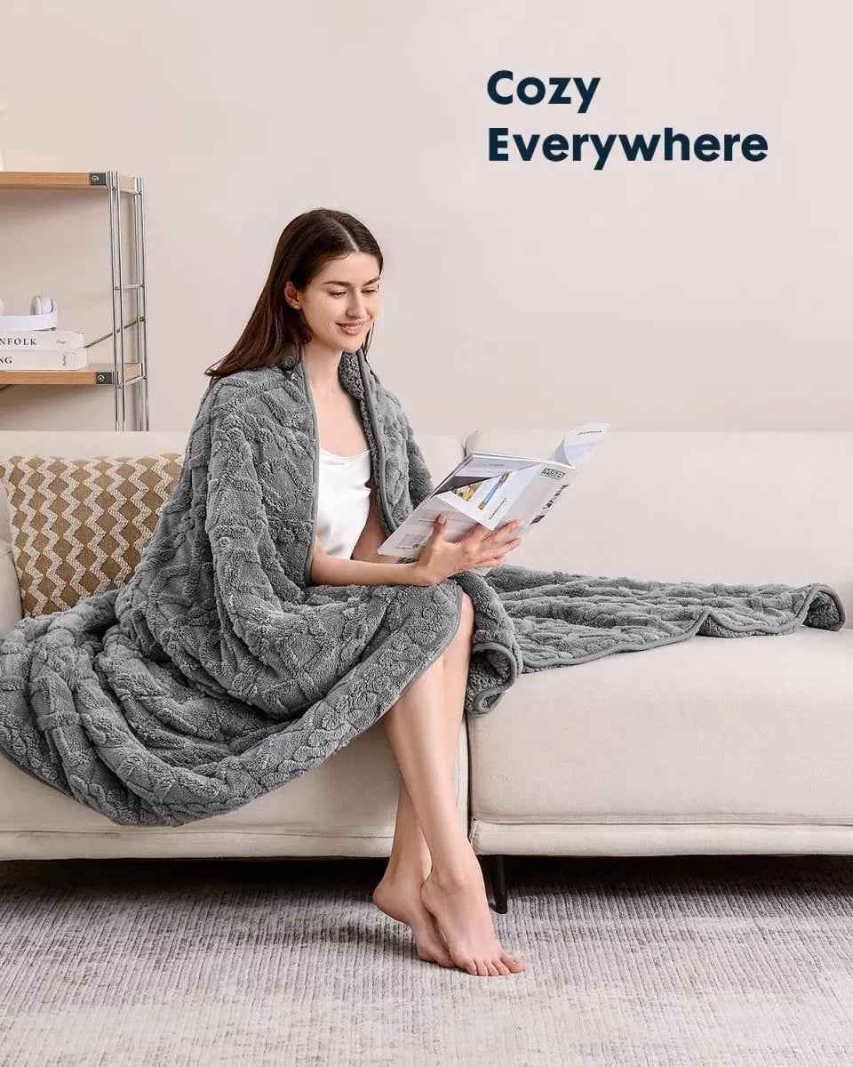 Sherpa Weighted Blanket – Reversible Pink, 7 Lbs, 40x60 Inches, All-Season Soft Comfort