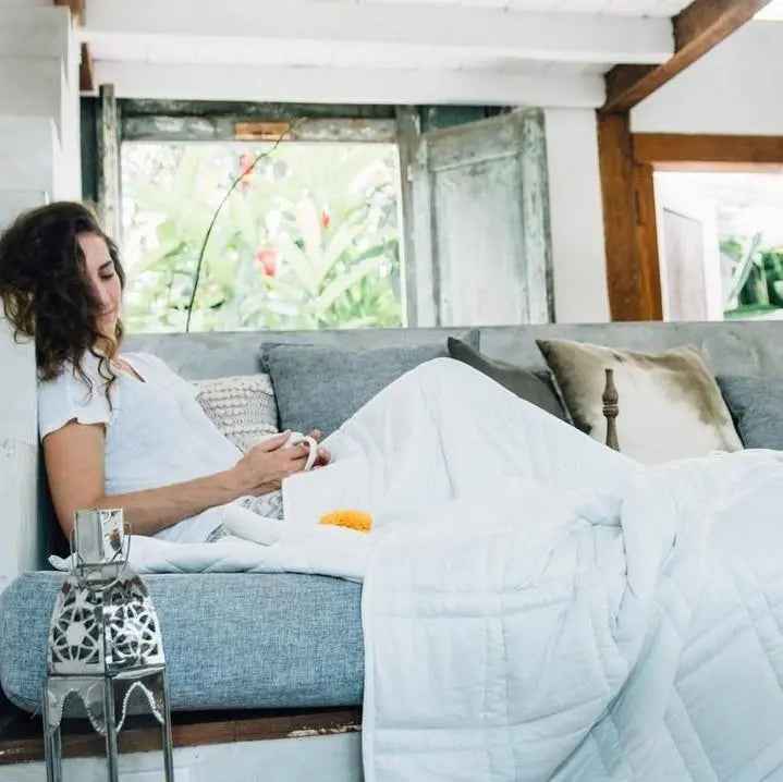 WEIGHTED BLANKET PREMIUM -  White - BETTER SLEEP