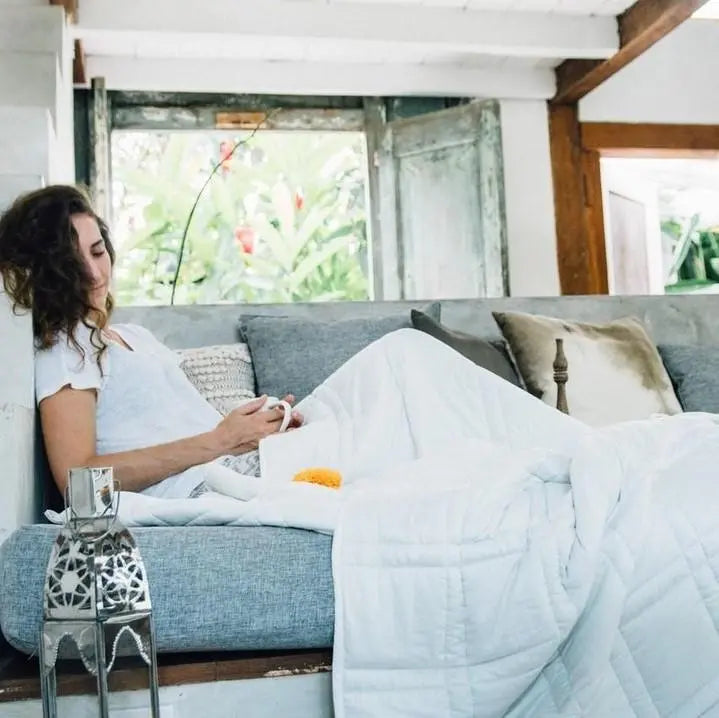 BETTER SLEEP PREMIUM WEIGHTED BLANKET / White - Twin - 48'' x 72'' (15 lbs) -White