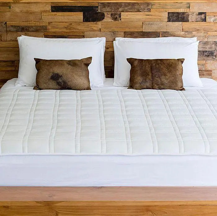 BETTER SLEEP PREMIUM WEIGHTED BLANKET / White - Twin - 48'' x 72'' (15 lbs) -Grey