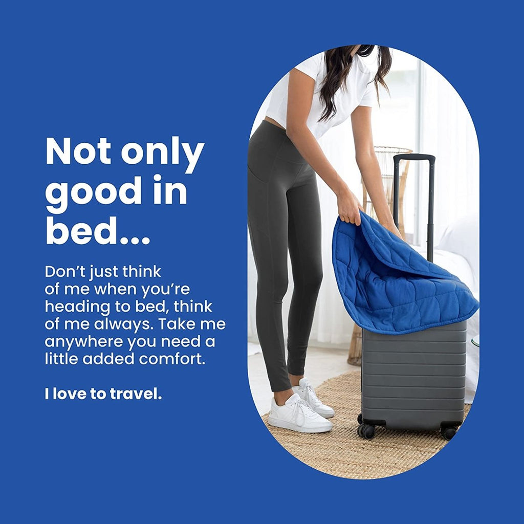 BODY® Weighted Body Pod - Perfect for Relaxation, Lounging, Napping, Sleeping & Travel - Pacific Blue -