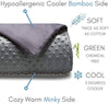Cooling + Warming - Dual Therapy All Season Cover For Weighted Blankets - Grey or White - Twin - 48'' x 72'' -Grey
