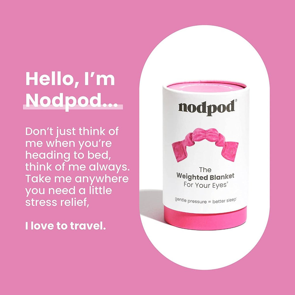 New! NODPOD® - Weighted Sleep Masks - The Weighted Blanket for Your Eyes® - Flamingo Pink -